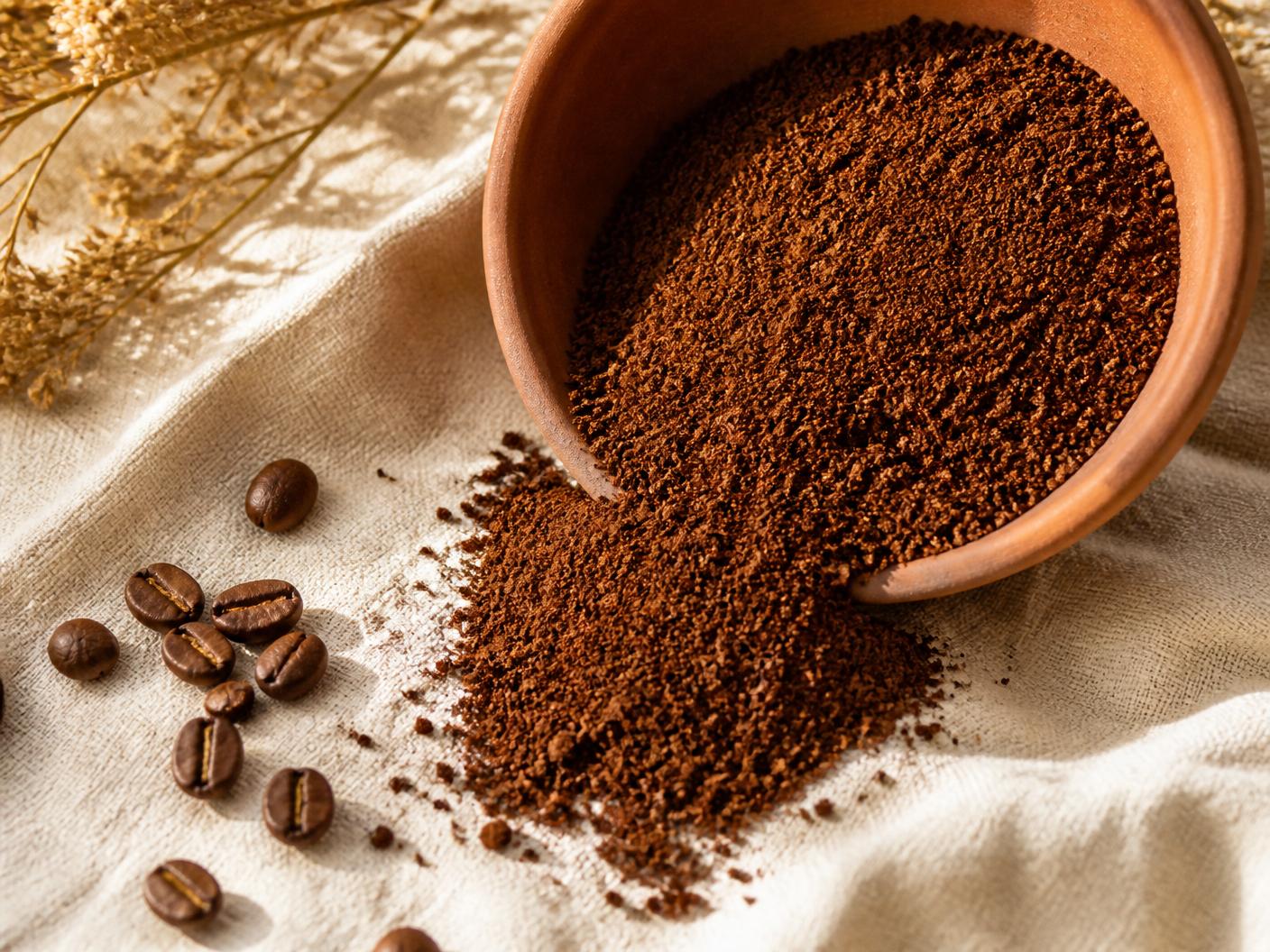 Freshly ground Ethiopian coffee